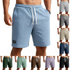 Men's Waffle Textured Shorts - Breathable & Stretchy for Beach or Daily Wear