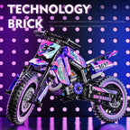 Mesiondy Off-Road Motocross Bike Building Kit – 476 PCS Premium Brick System | Dirt Bike Technic Model | Racing Decal Detail
