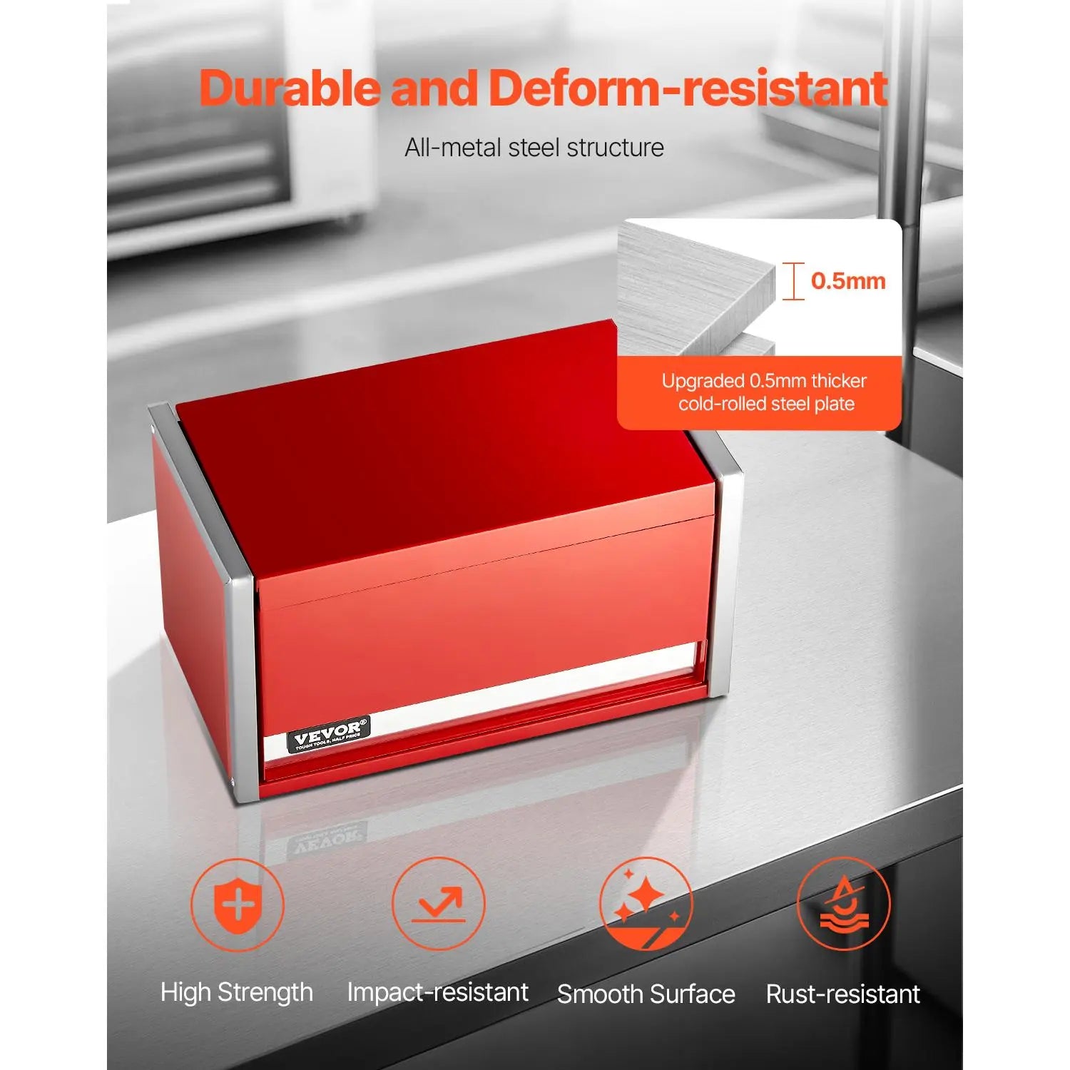 Portable Mini Steel Tool Box with Drawers
