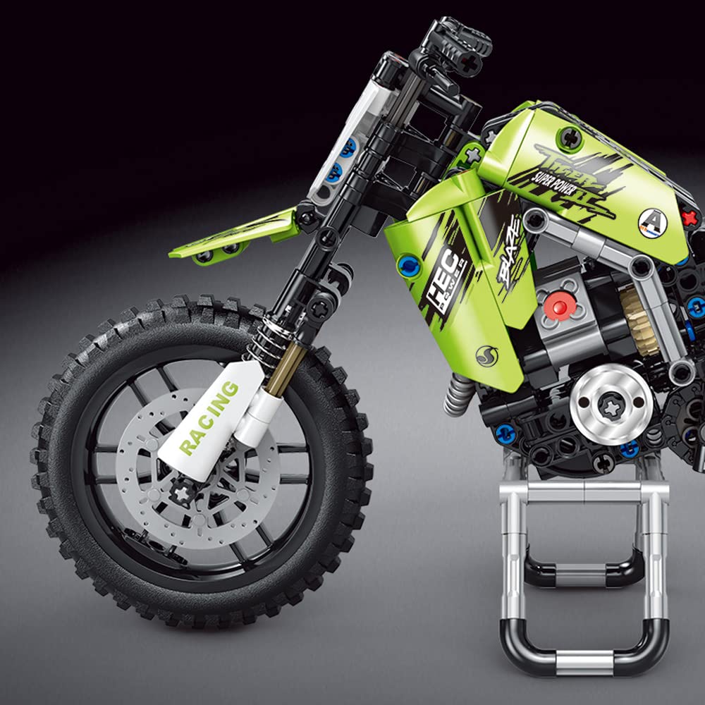 Mesiondy Championship Off-Road Dirt Bike Building Kit – 476 PCS Premium Brick System | Motocross Racing Model | Number 33 Livery