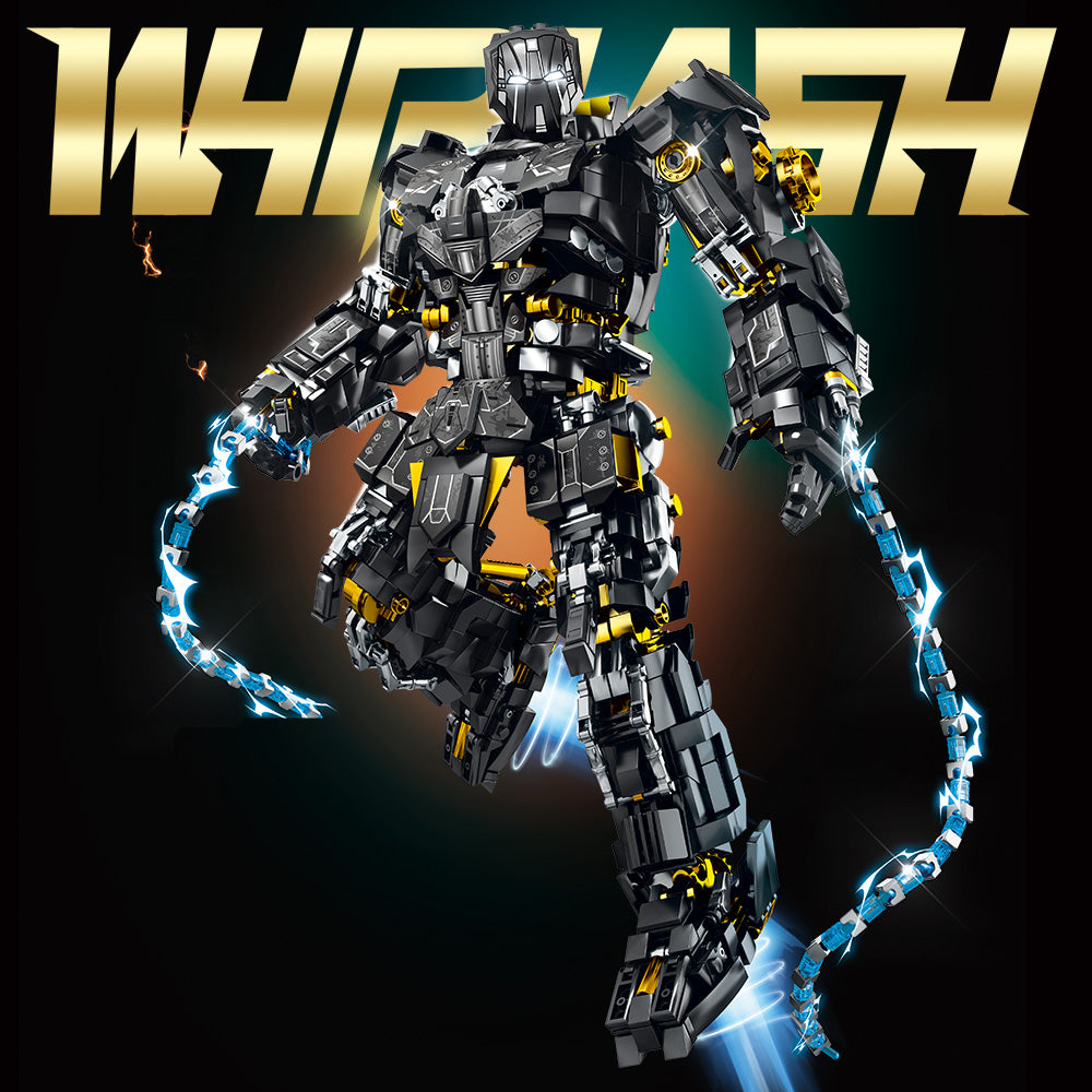 Mesiondy Obsidian Enforcer Mech Building Kit – 2362 PCS Premium Brick System | Energy Whip Effects | Light-Up Reactor Details