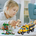 Mesiondy Prehistoric Apex Predator Expedition Building Set – 546 PCS Premium Brick System | Dino Transport Truck, Watchtower & Dinosaur Figures