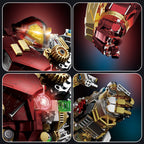 Mesiondy Titan-Class Heavy Armor Mech Building Kit – 2600+ PCS Premium Brick System | Semi-Mechanical Deconstructed Collectible | Light-Up Eye Effects
