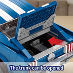 Mesiondy Classic GT Muscle Car Building Kit – 1680 PCS Premium Brick System | Vintage American Sport Coupe | Supercharged Engine Detail